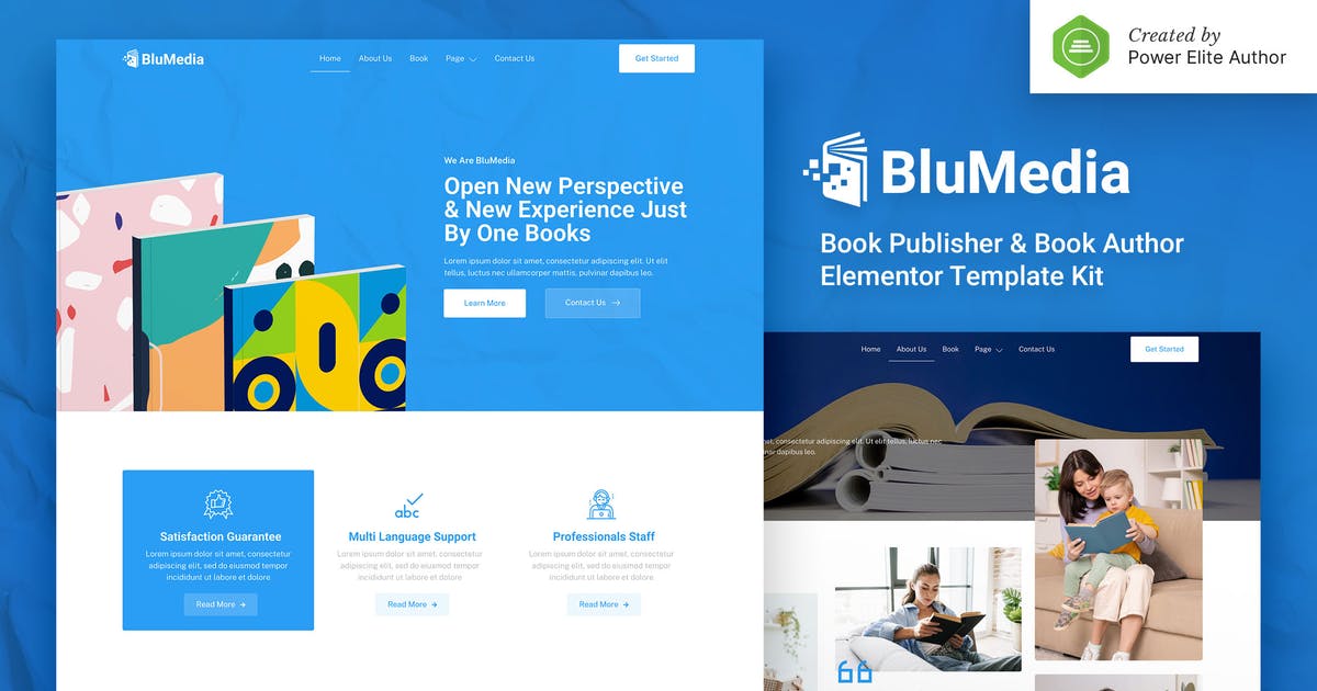 BluMedia – Book Publisher & Book Author Elementor Template Kit