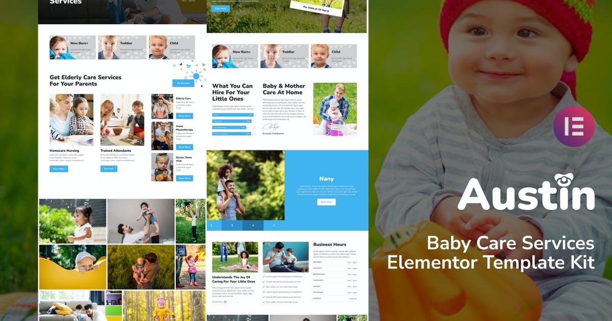 Austin – Baby Care Services Elementor Template Kit