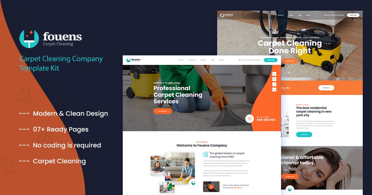 Fouens – Cleaning & Home Maintenance Company Elementor Template Kit