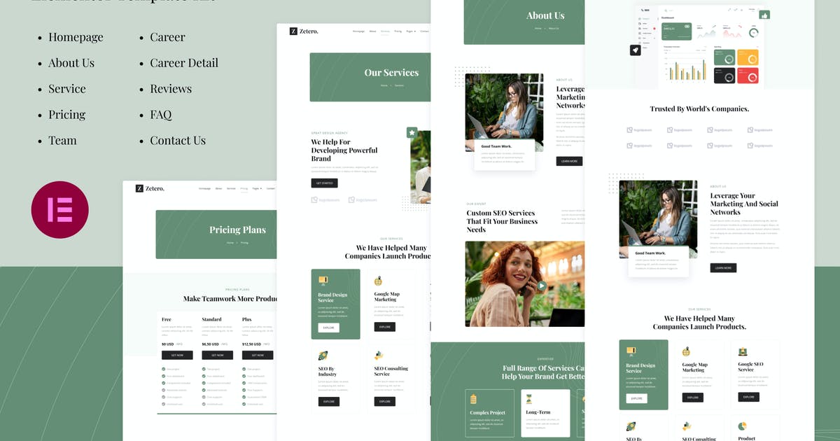 Zetero | SEO & Digital Agency Elementor Template Kit