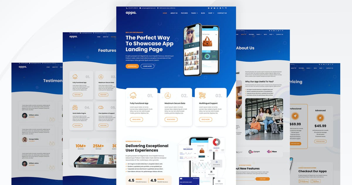 Appa – Mobile App & Startup Elementor Template Kit