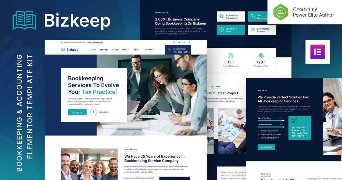 Bizkeep – Bookkeeping & Accounting Service Elementor Template Kit
