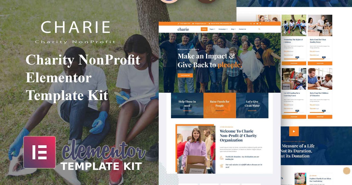 Charie – Charity NonProfit Elementor Template Kit