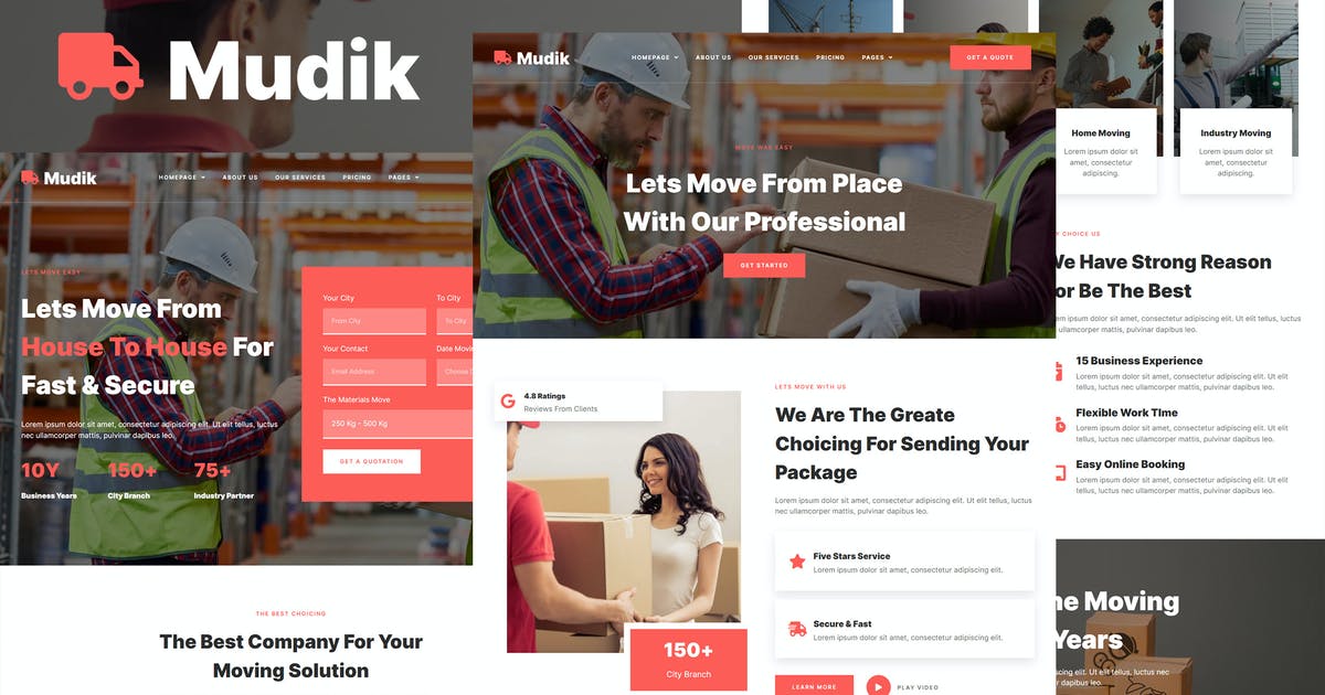 Mudik – Moving & Transportation Services Elementor Template Ki