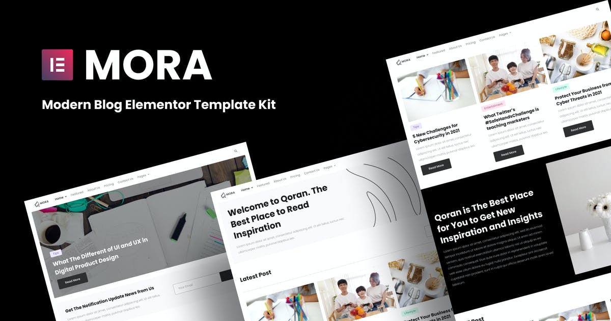 Mora – Modern Blog Elementor Template Ki