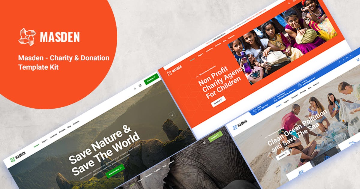 Masden – Charity & Donation Elementor Templat