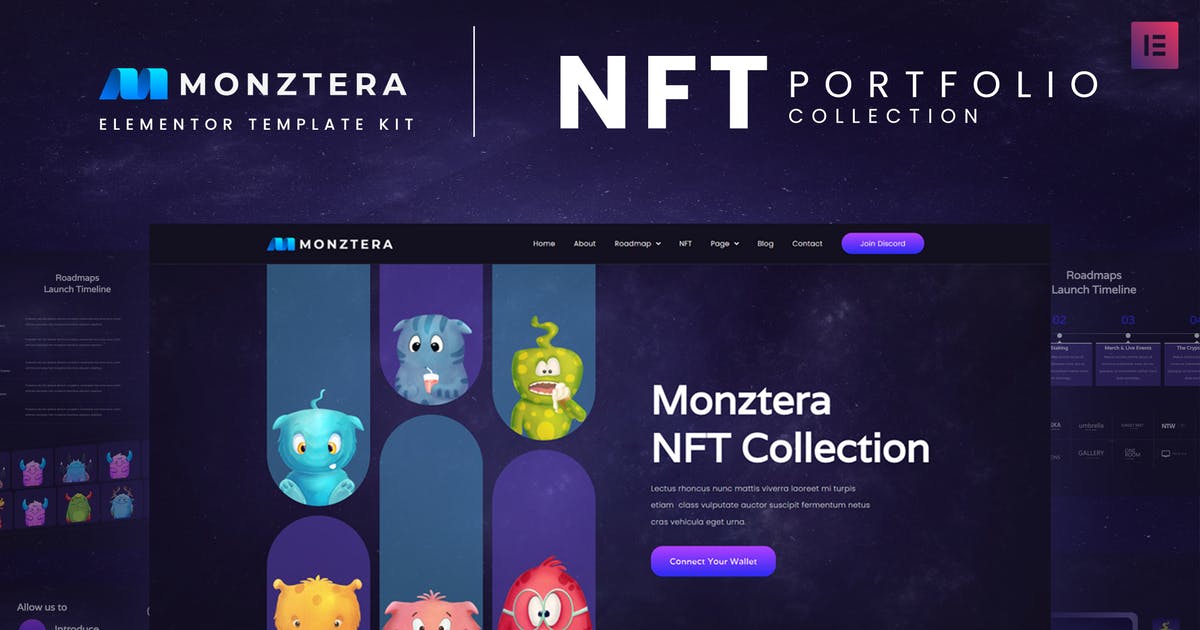 Monztera – NFT Portfolio Elementor Templat