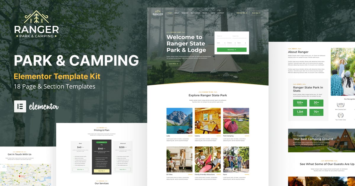 Ranger – Camping & Adventure Elementor Template Kit