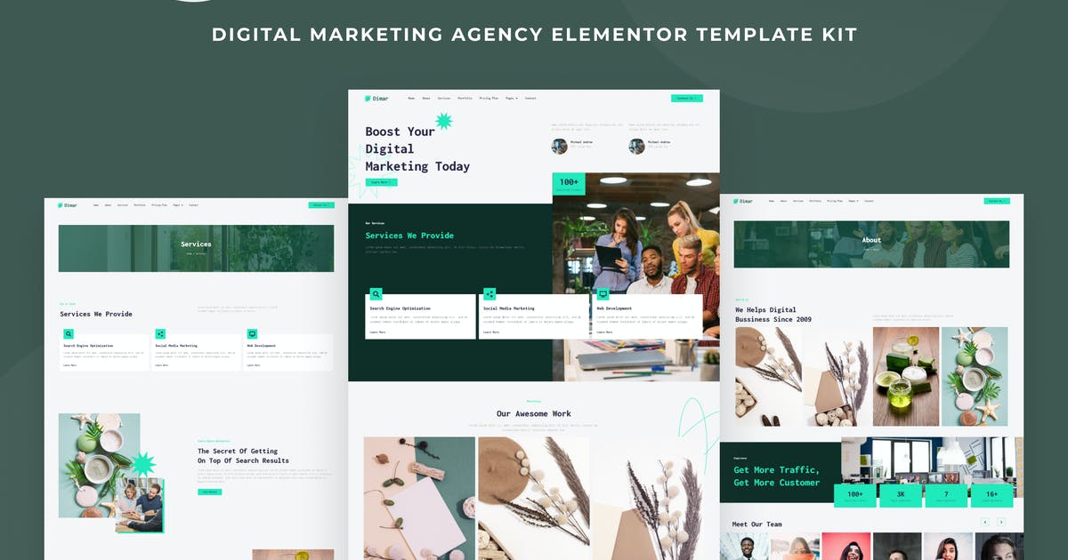 Dimar – Digital Marketing Elementor Template Kit