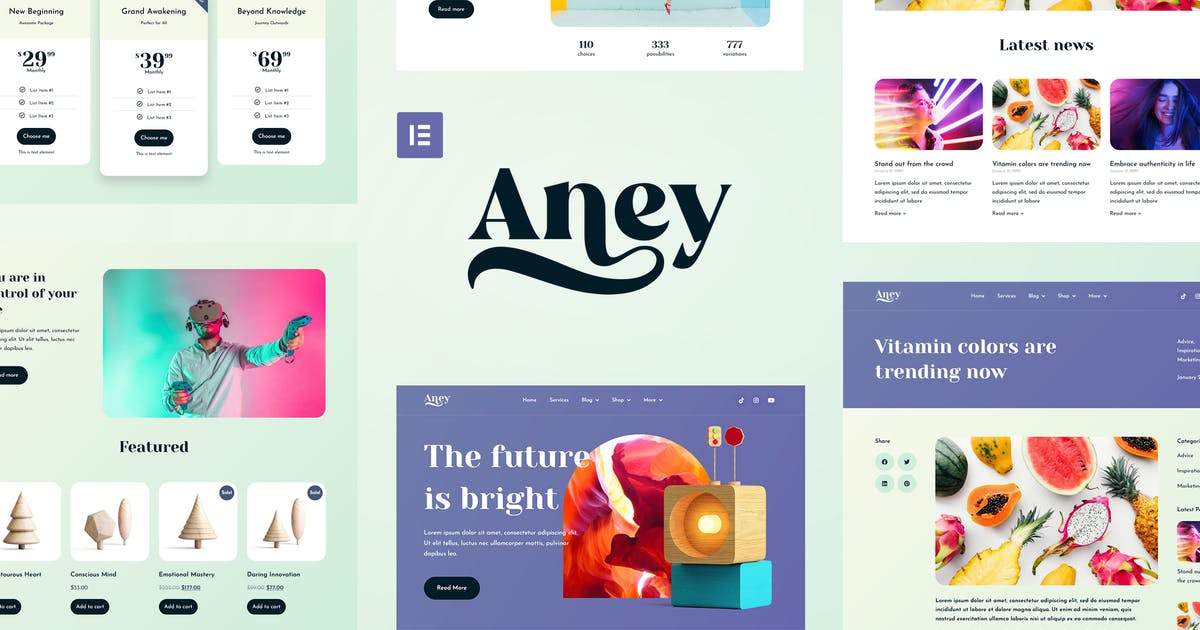 Aney – Vibrant Elementor Template Kit