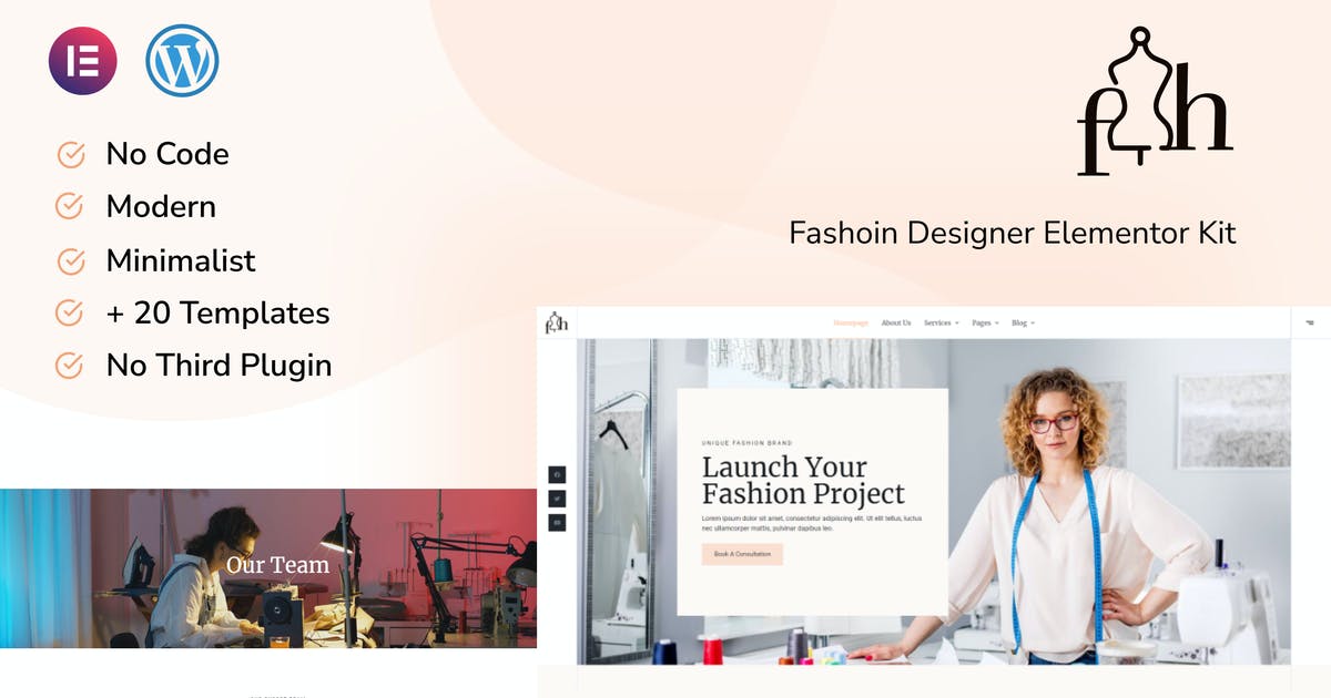 Feyshana – Fashion Designer Elementor Template Kit --v1.0.1