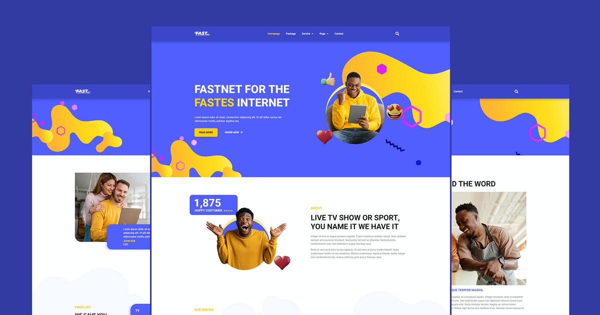 Fastnet – Broadband & Internet Elementor Pro Full Site Template Kit