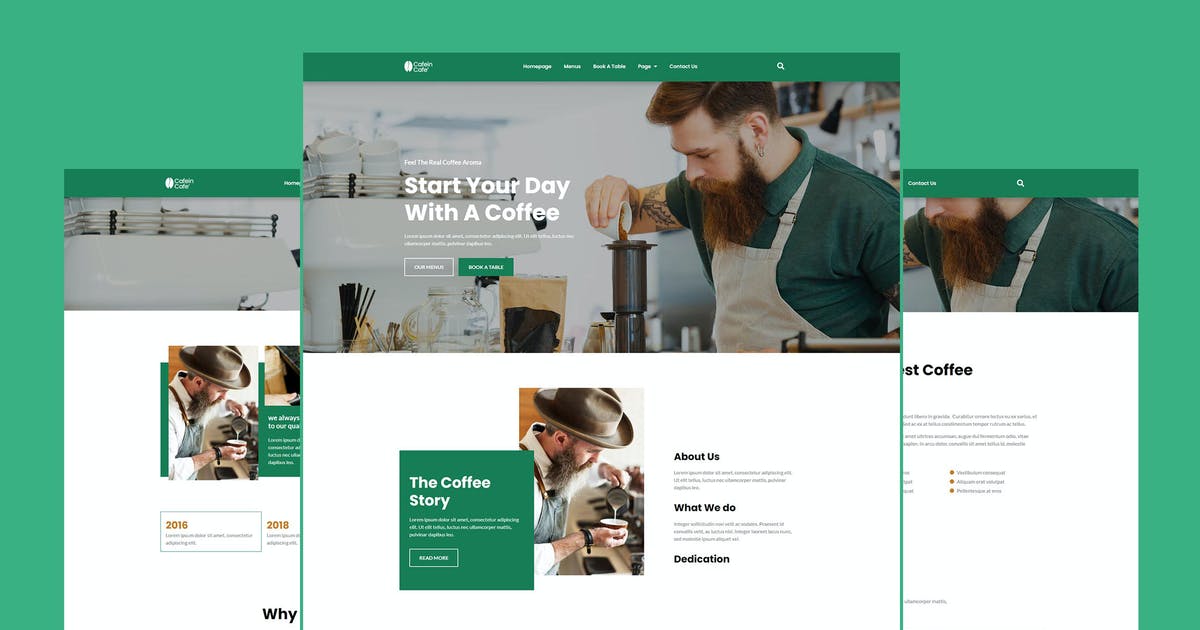 Cafein – Coffee Bar & Cafe Elementor Pro Full Site Template Kit