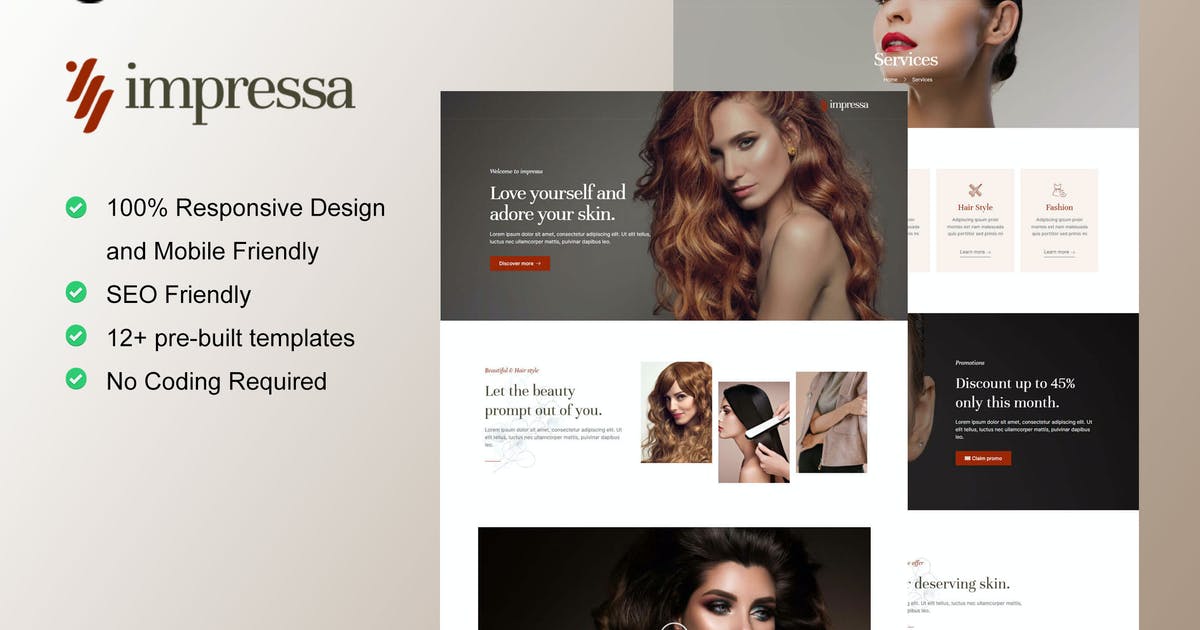 Impressa – Personal Stylist & Makeup Service Elementor Template Kit