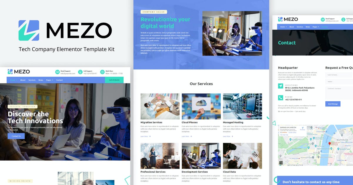 Mezo – Tech Company Elementor Template Kit