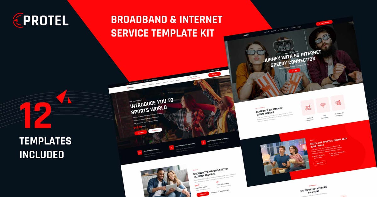 Protel – Broadband & Internet Provider Template Kit