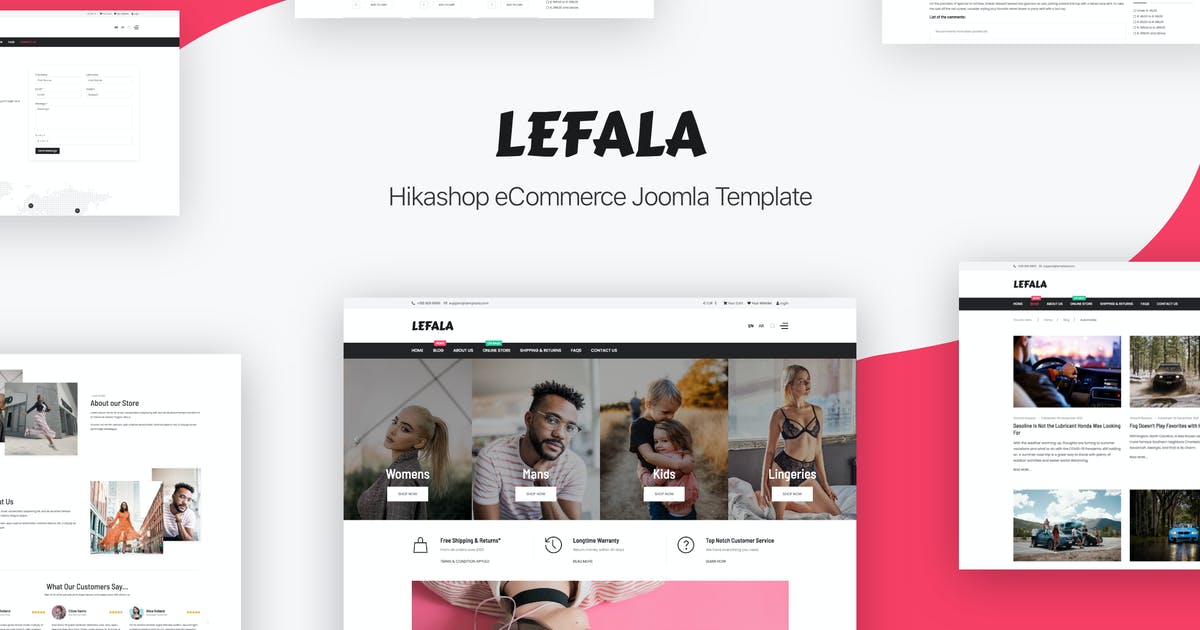 Lefala – Hikashop eCommerce Joomla 4 Template