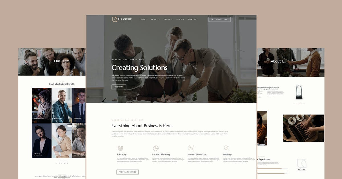 D’Consult – Business Consulting Elementor Pro Full Site Template Kit