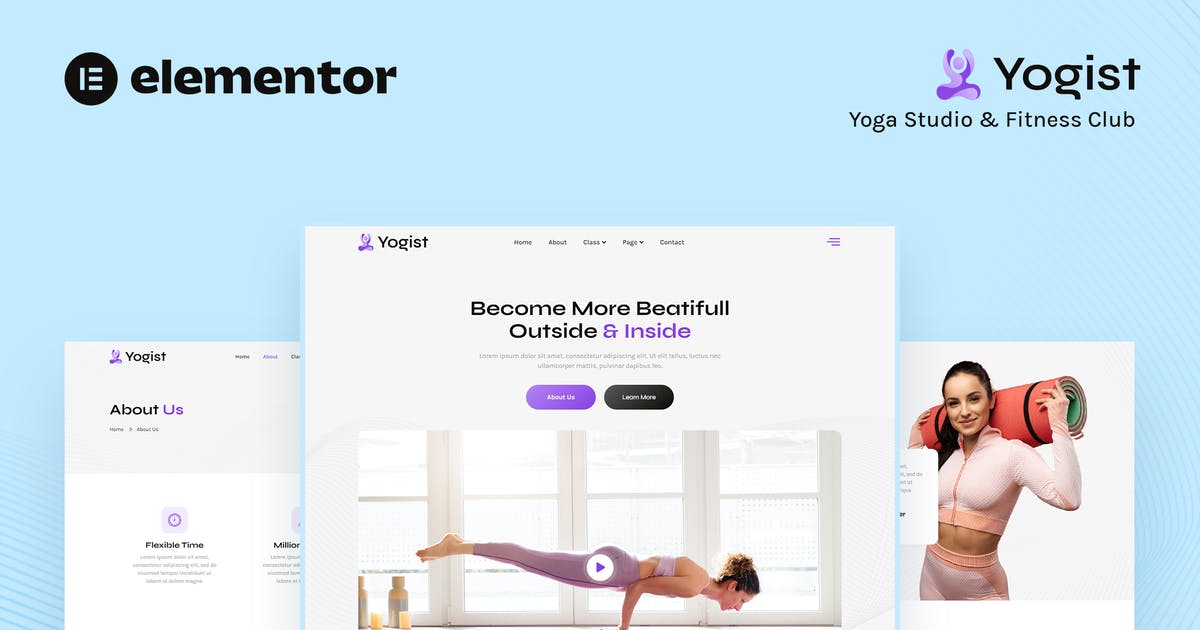 Yogist - Yoga Studio & Fitness Club Elementor Template Kit
