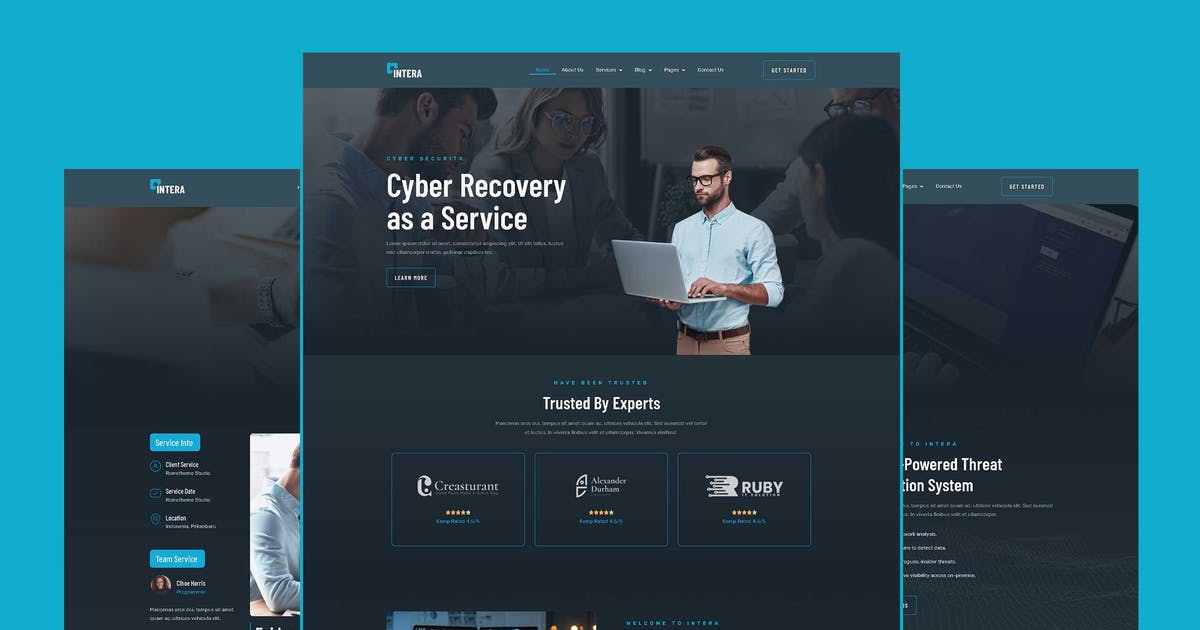 Intera – Cybersecurity Elementor Pro Full Site Template Kit