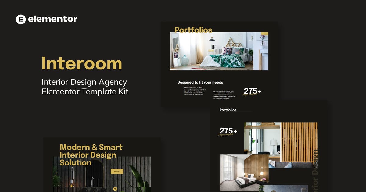 Interoom – Interior Design & Architecture Elementor Template Kit