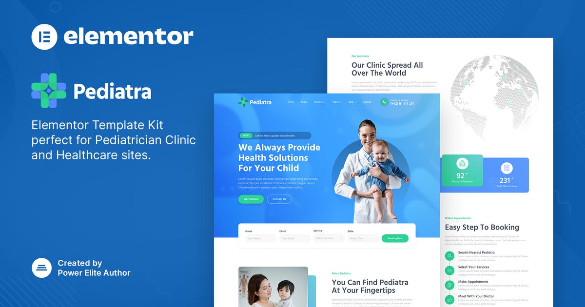 Pediatra - Pediatrician Clinic & Healthcare Elementor Template Kit