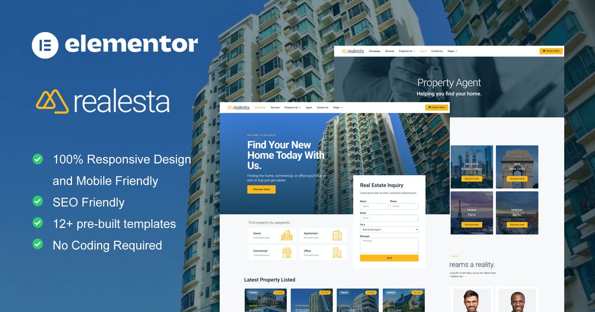 Realesta – Real Estate Elementor Template Kit