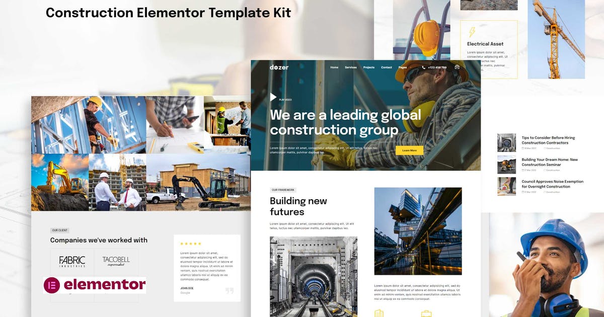 Dozer – Construction Elementor Template Kit