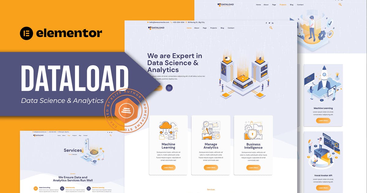 Dataload – Data Science & Analytics Elementor Template Kit