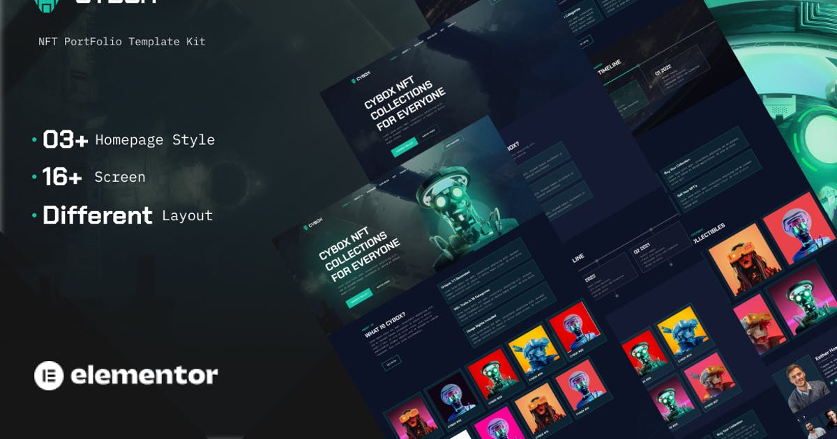 Cybox – NFT Collections Elementor Template Kit