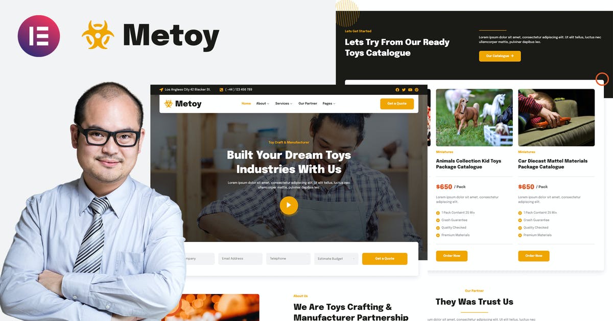 MeToy – Toys Craft Industry Elementor Template Kit