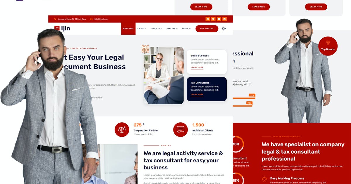Ijin – Legal Business & Tax Consultant Services Elementor Template Kit