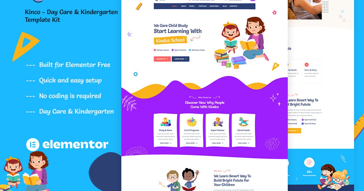 Kinco – Day Care & Kindergarten Elementor Template Kit