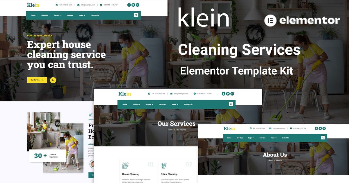 Klein – Cleaning Services Elementor Template Kit