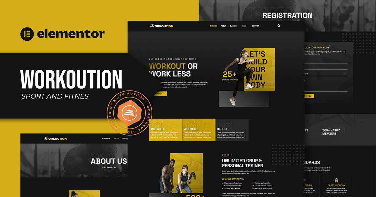 Workoution – Sports and Fitness Elementor Template Kit