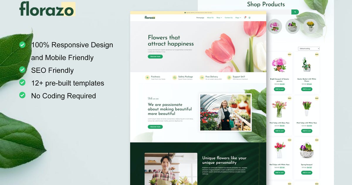 Florazo – WooCommerce Florist & Flower Shop Elementor Template Kit