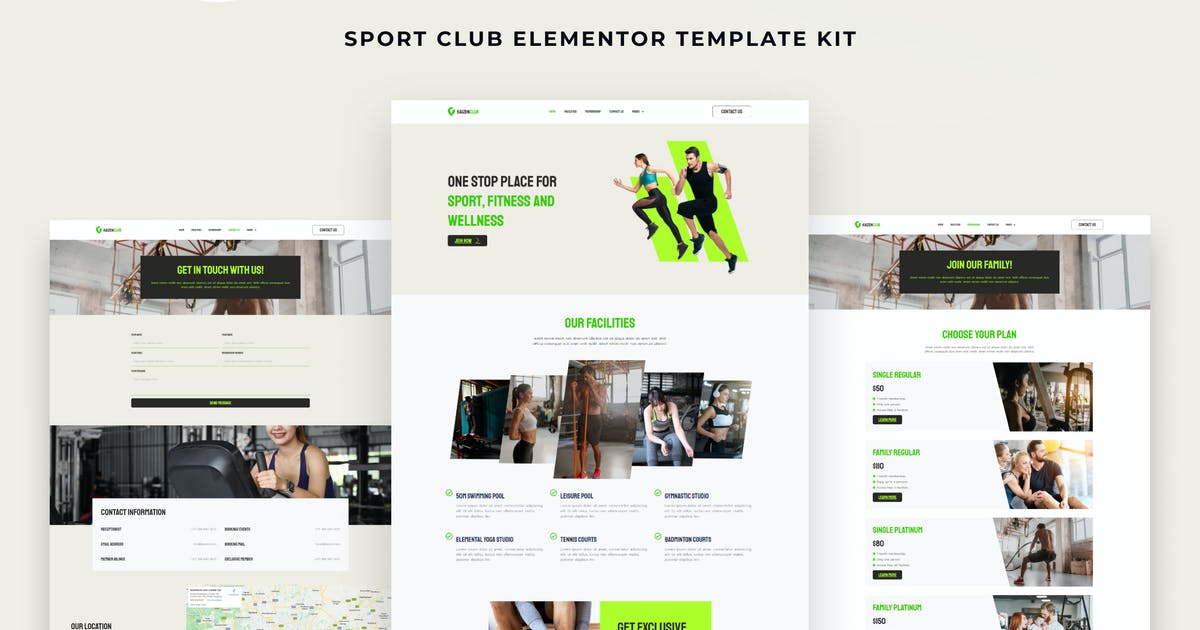 Kaizen – Sport Club Elementor Template Kit