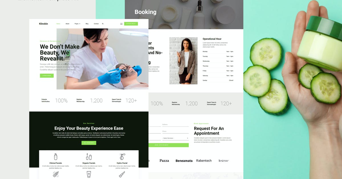 Klinskin – Skincare & Dermatology Clinic Elementor Template Kit
