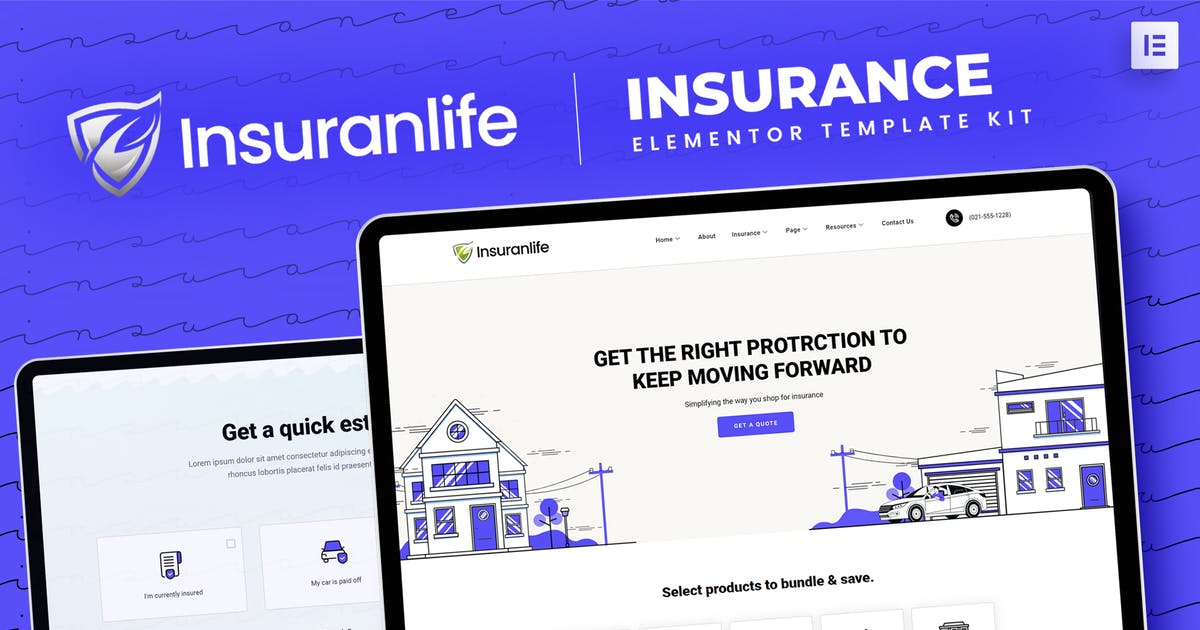 Insuranlife – Insurance Agency Elementor Template Kit