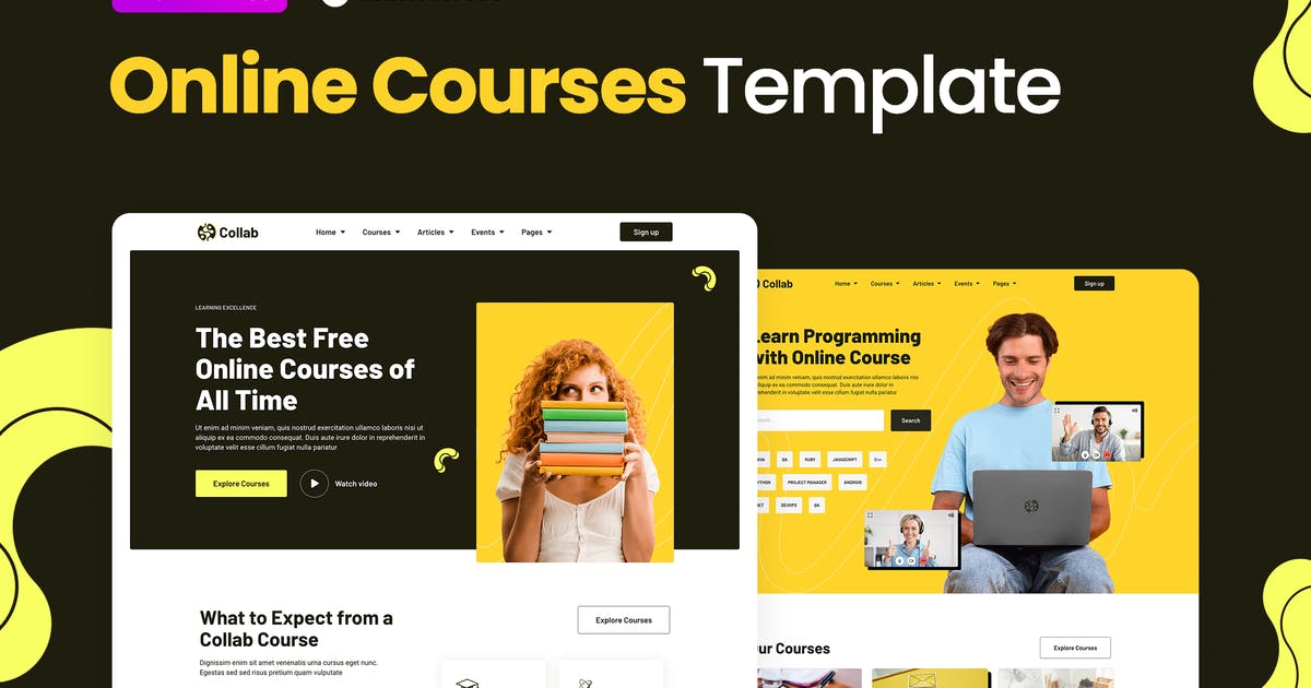 Collab - Online Courses Elementor Template Kit