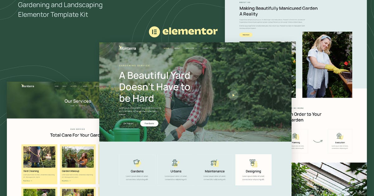 Monterra – Gardening and Landscaping Elementor Template Kit