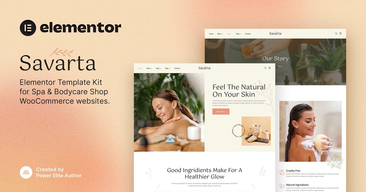 Savarta - Spa & Bodycare Shop Elementor Template Kit