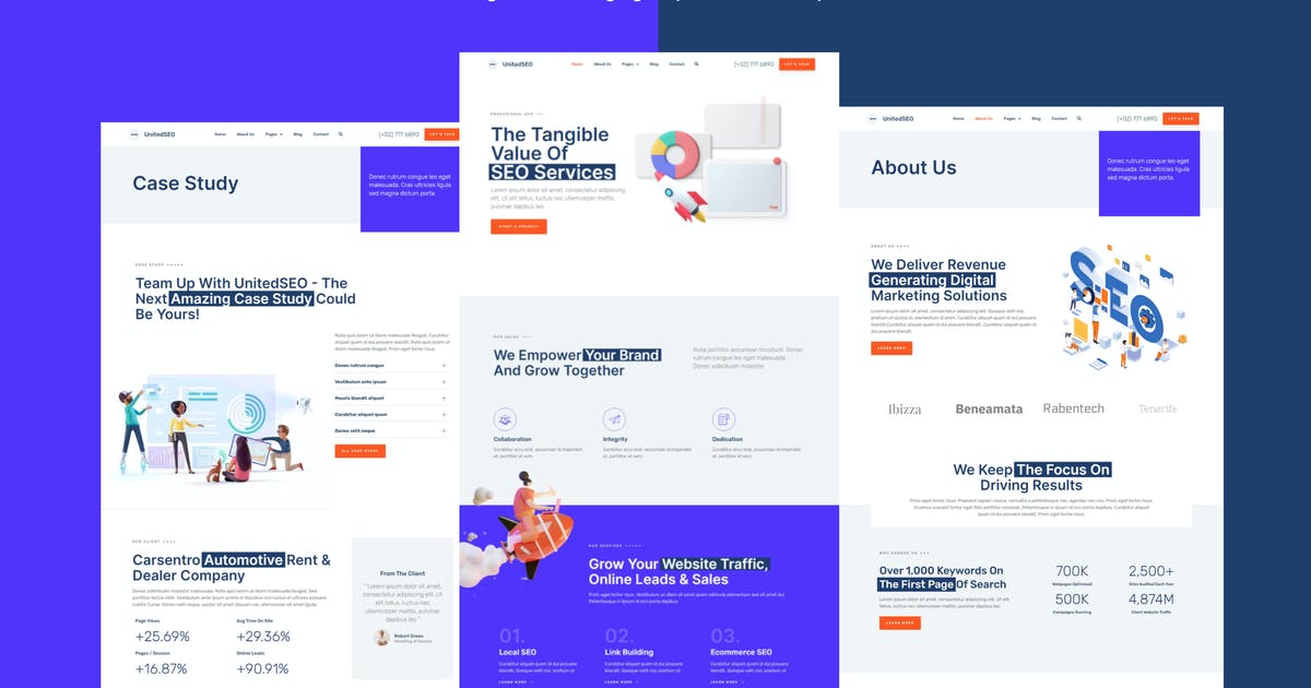 UnitedSEO – SEO and Digital Marketing Agency Elementor Template Kit