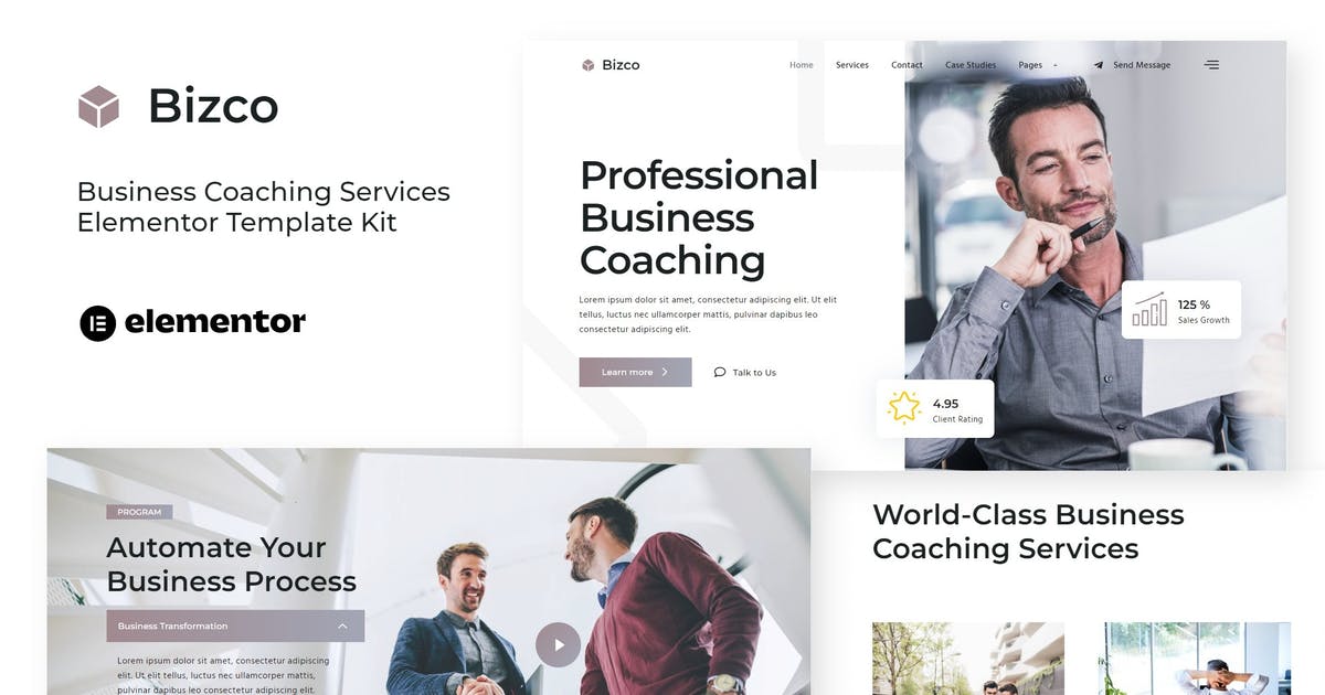 Bizco – Business Coaching Elementor Template Kit