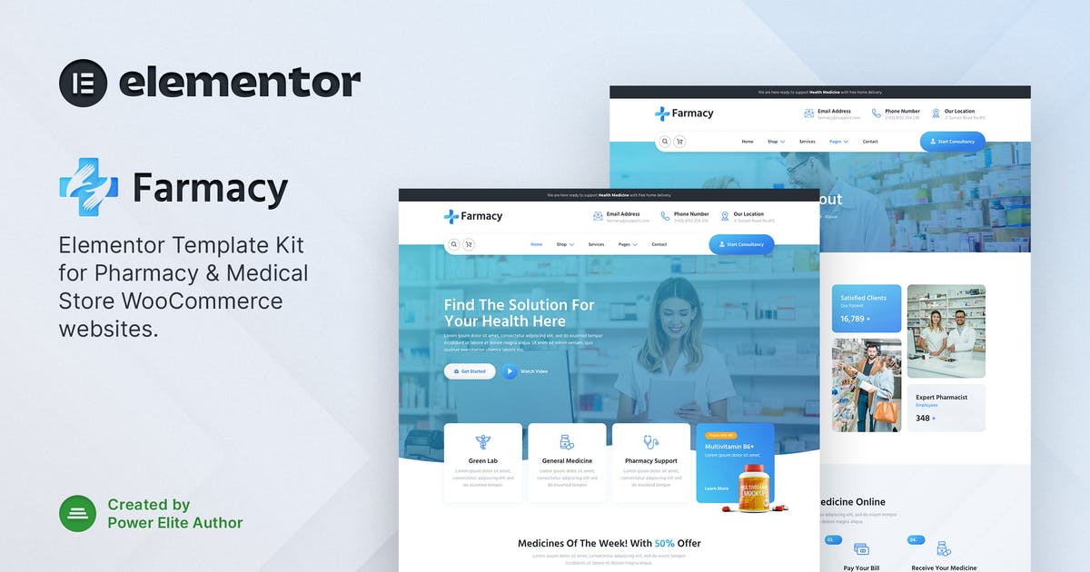 Farmacy - Pharmacy & Medical Store Elementor Template Kit