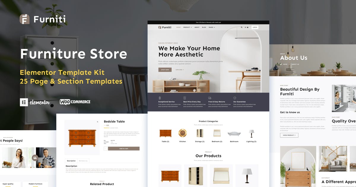 Furniti – Furniture & Home Decor Store Elementor Pro Template Kit