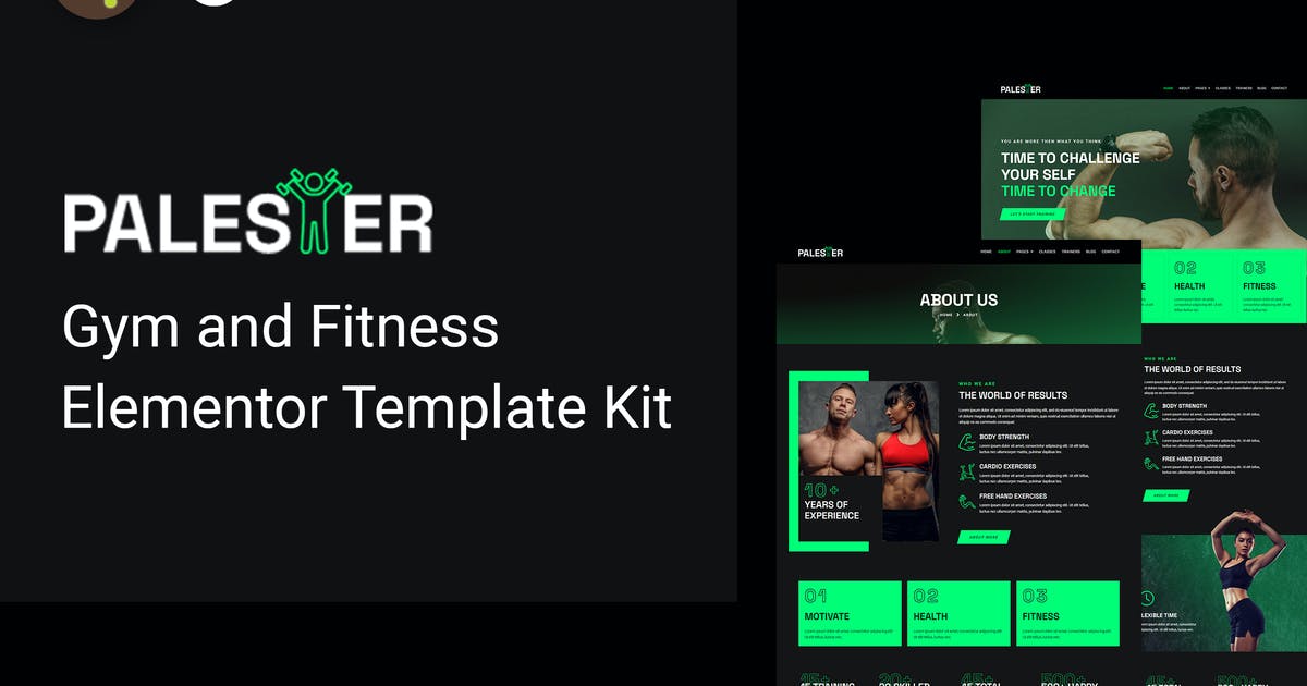 Palester – Gym & Fitness Elementor Template Kit