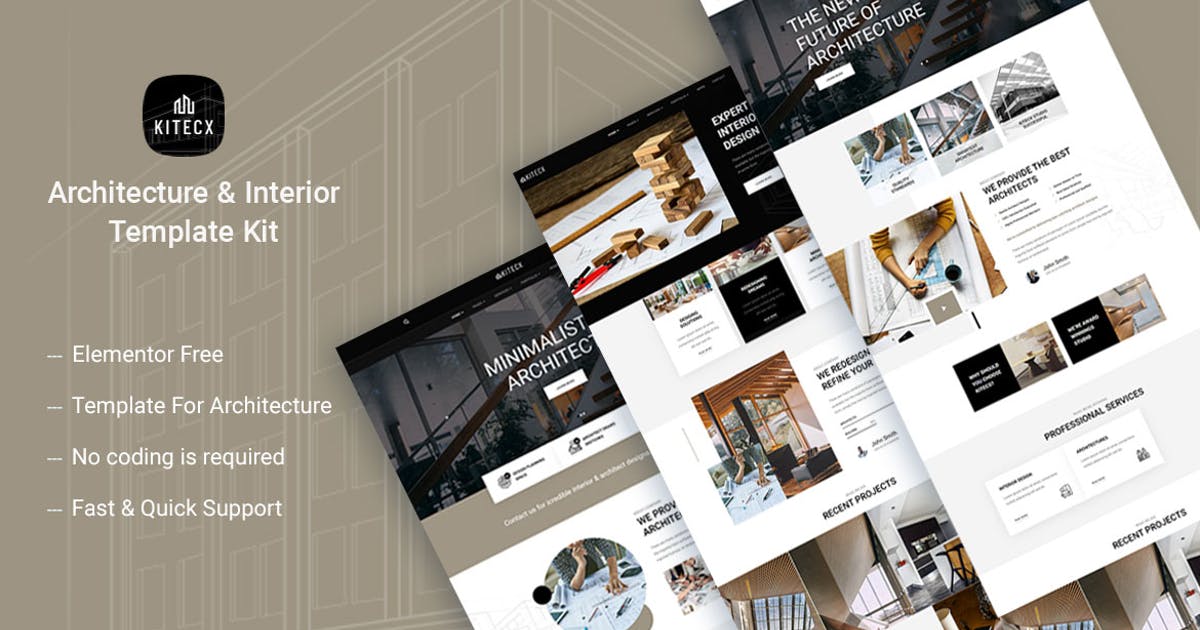 Kitecx – Architecture & Interior Elementor Template Kit