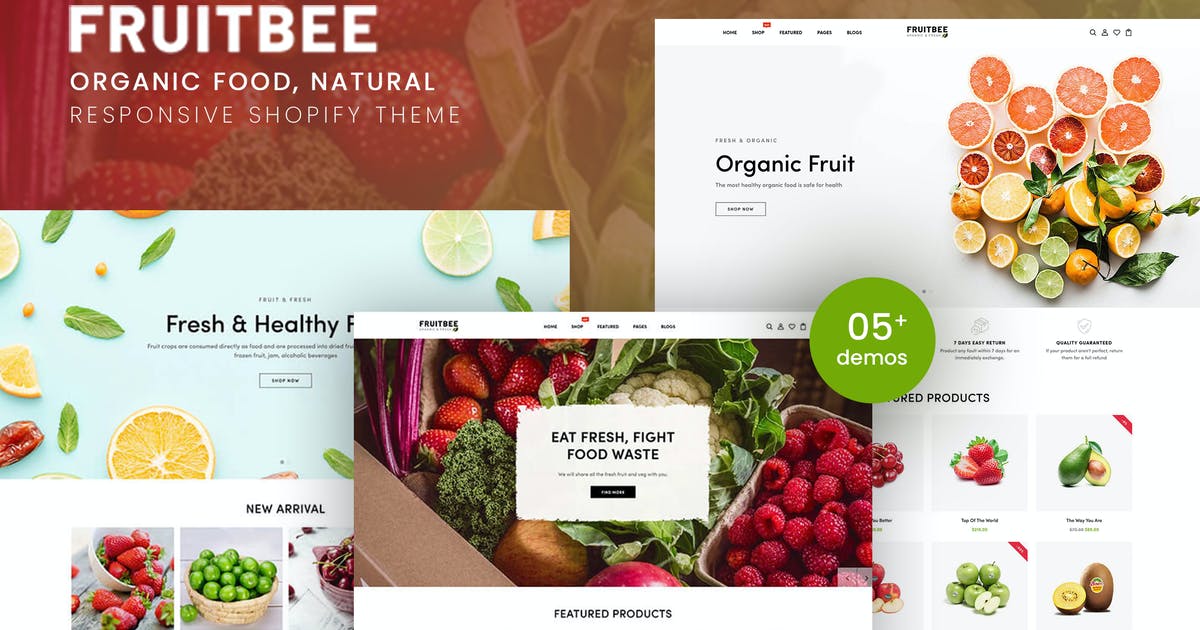 FruitBee – Organic Food, Natural Shopify Theme