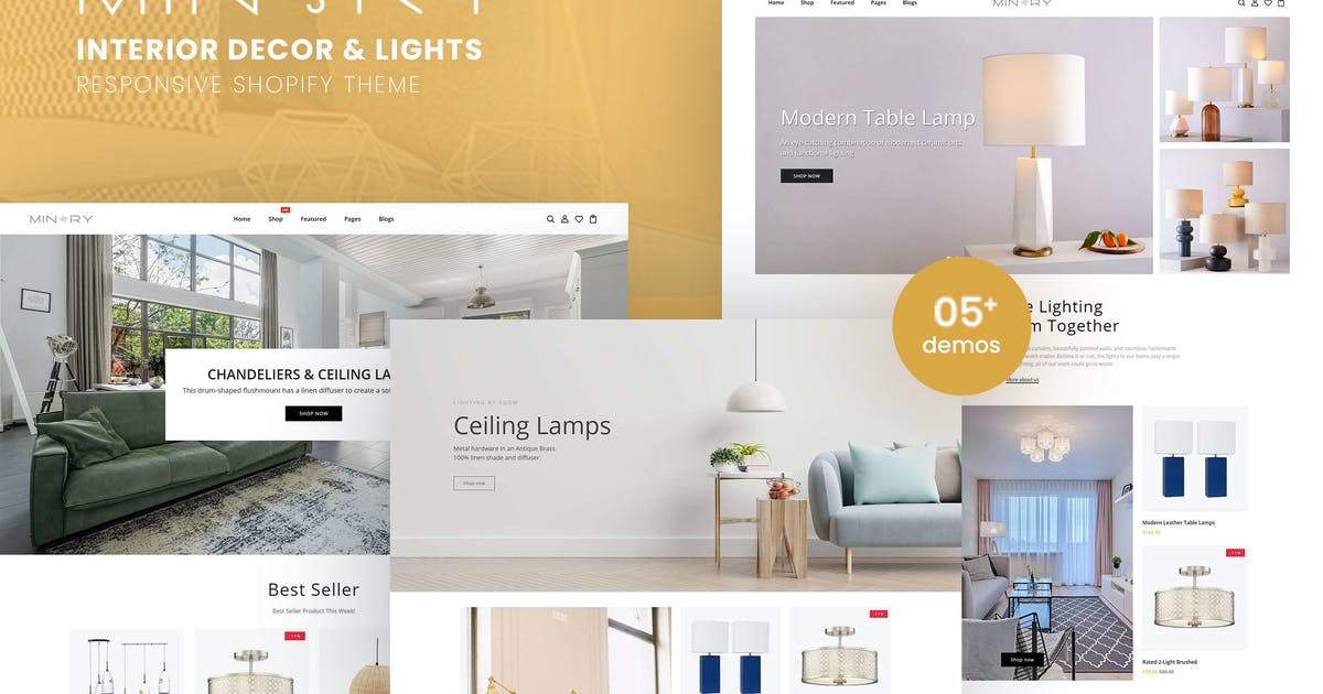 Minery – Interior Decor & Lights Shopify Theme